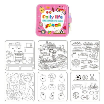 Busyhandskids AquaMagic Book™ – Reusable Water Painting Book for Toddlers