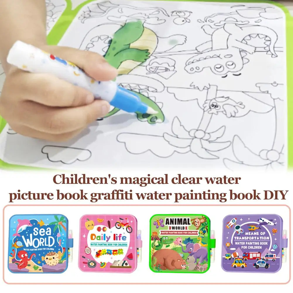 Busyhandskids AquaMagic Book™ – Reusable Water Painting Book for Toddlers