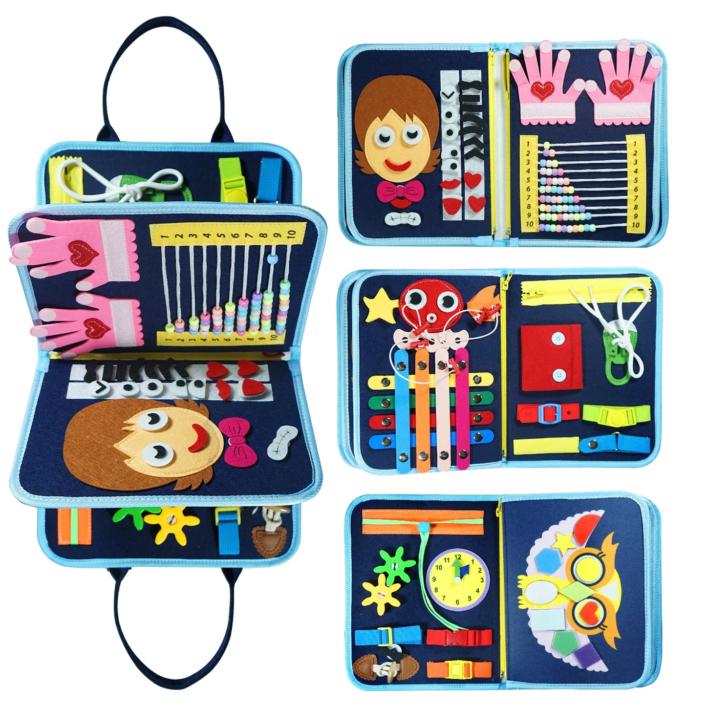 Busyhandskids SkillPlay Board™ – Montessori Busy Board for Fine Motor Skills For Early Learners