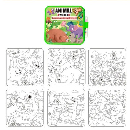 Busyhandskids AquaMagic Book™ – Reusable Water Painting Book for Toddlers