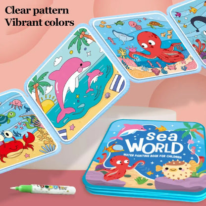 Busyhandskids AquaMagic Book™ – Reusable Water Painting Book for Toddlers