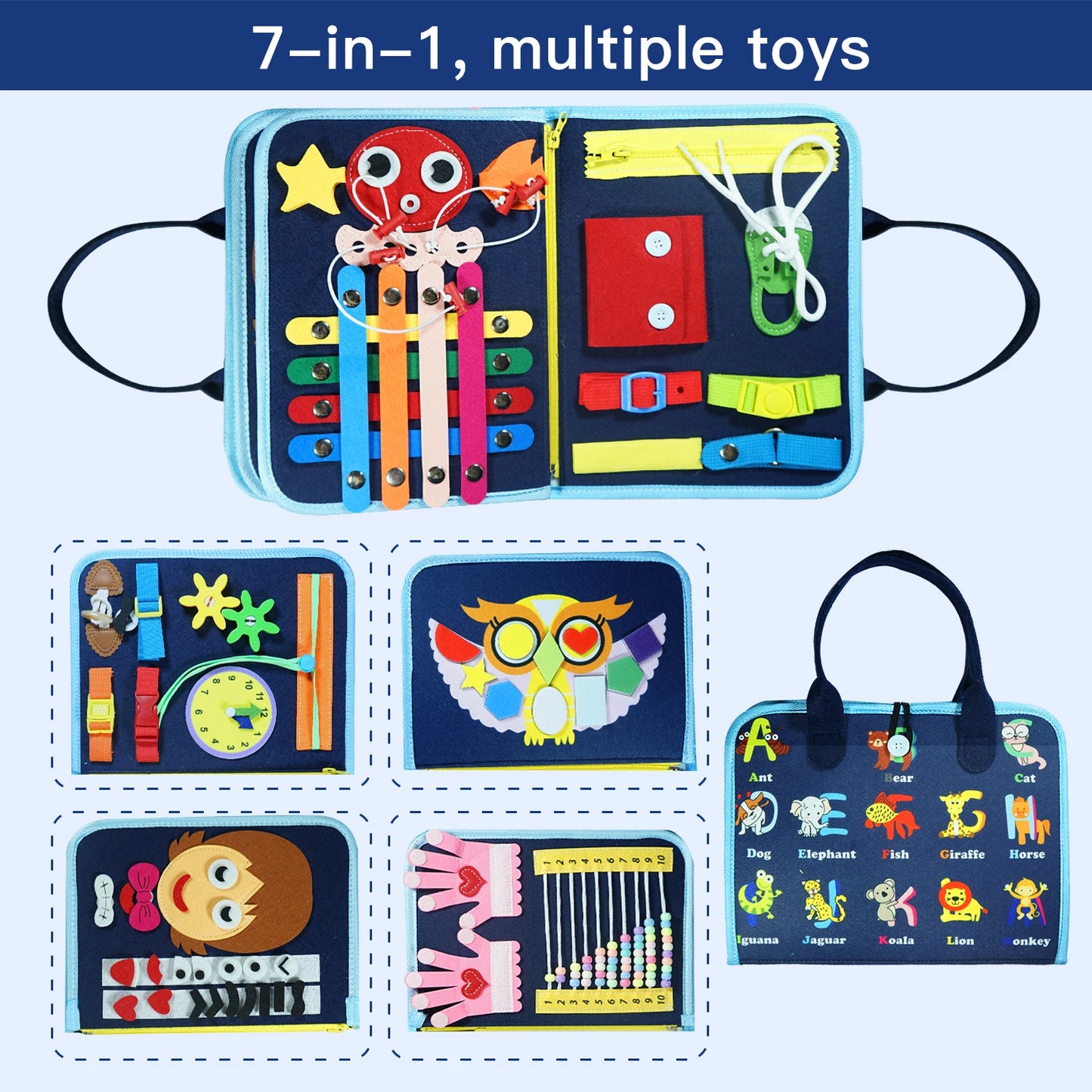 Busyhandskids SkillPlay Board™ – Montessori Busy Board for Fine Motor Skills For Early Learners